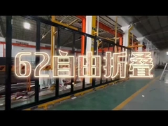 Isolamento acústico à prova de furacão Porta dobrável de vidro duplo de vidro de alumínio Patio Porta dobrável de vidro